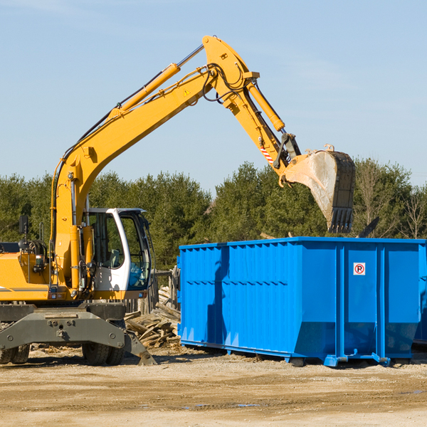 are there any restrictions on where a residential dumpster can be placed in Dalzell